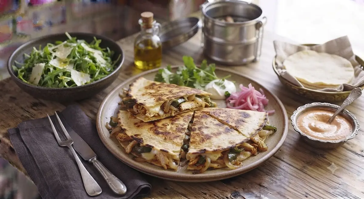 Truly Great Chicken Quesadilla (Homemade Tortilla & Chipotle Ranch)